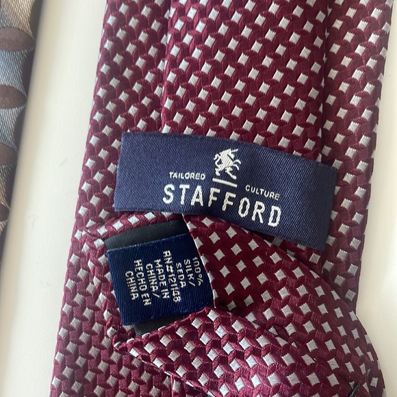 Set of 3 Premium Stafford Men’s Silk Ties - Picture 7 of 8